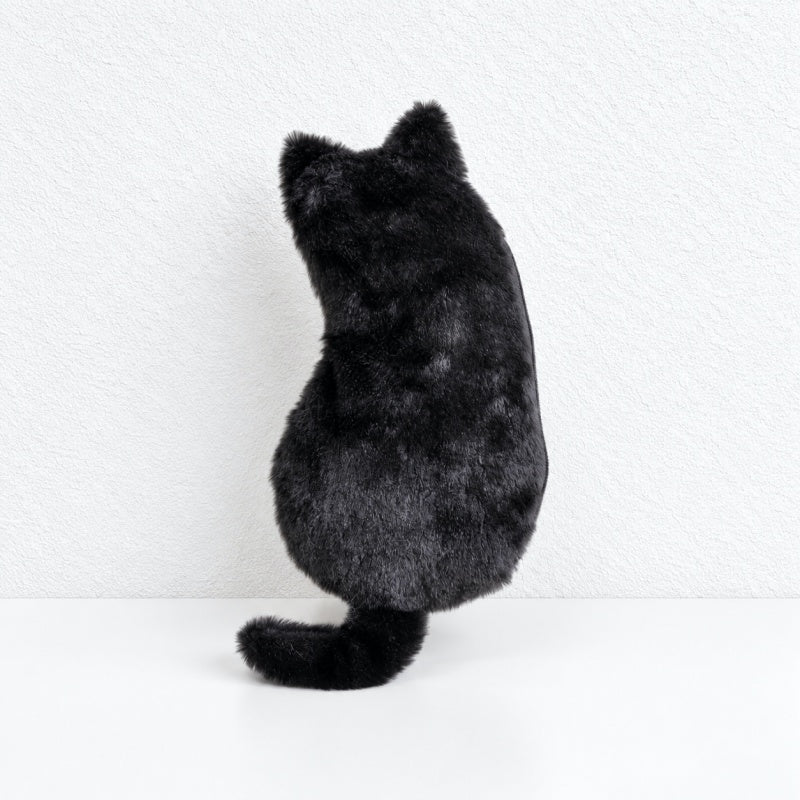 CouldNook Cat Pencil Case - Plush Silhouette and Side Zipper
