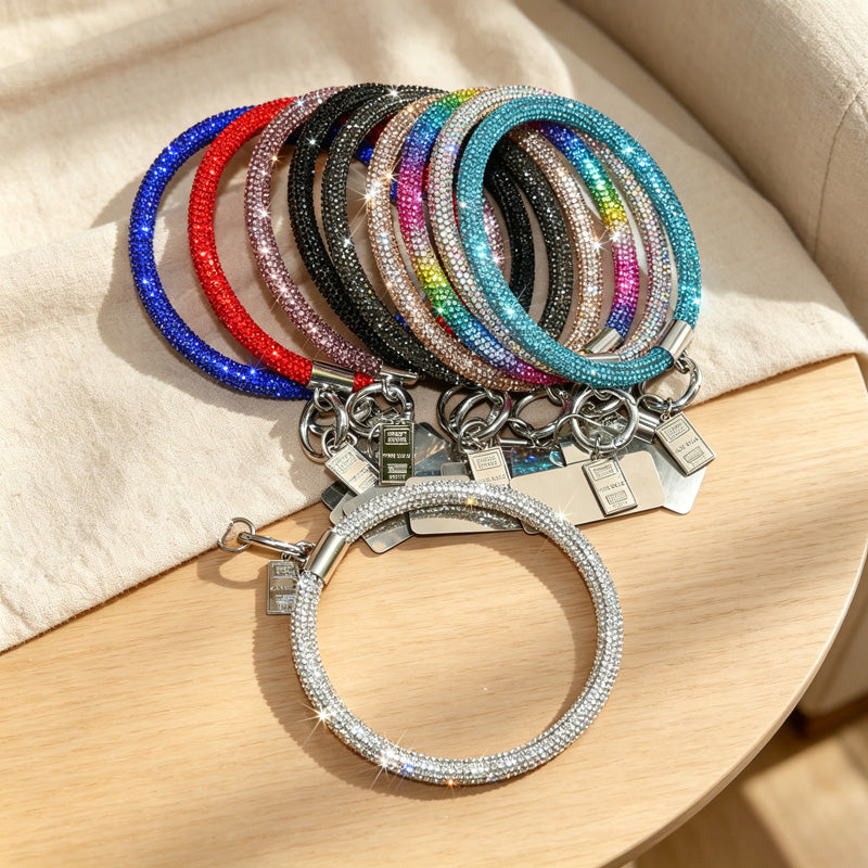 CouldNook Rhinestones Set Phone Strap with Rounded Links