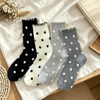 CouldNook Dot Pattern Calf Socks - Everyday Outfit Accent