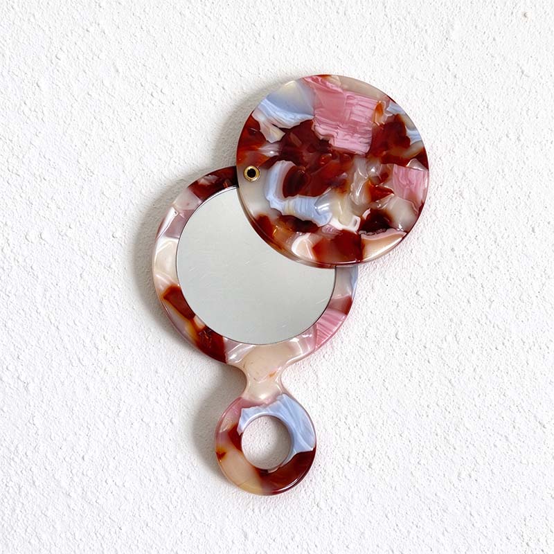 CouldNook Round Swivel Hand Mirror - Loop Handle