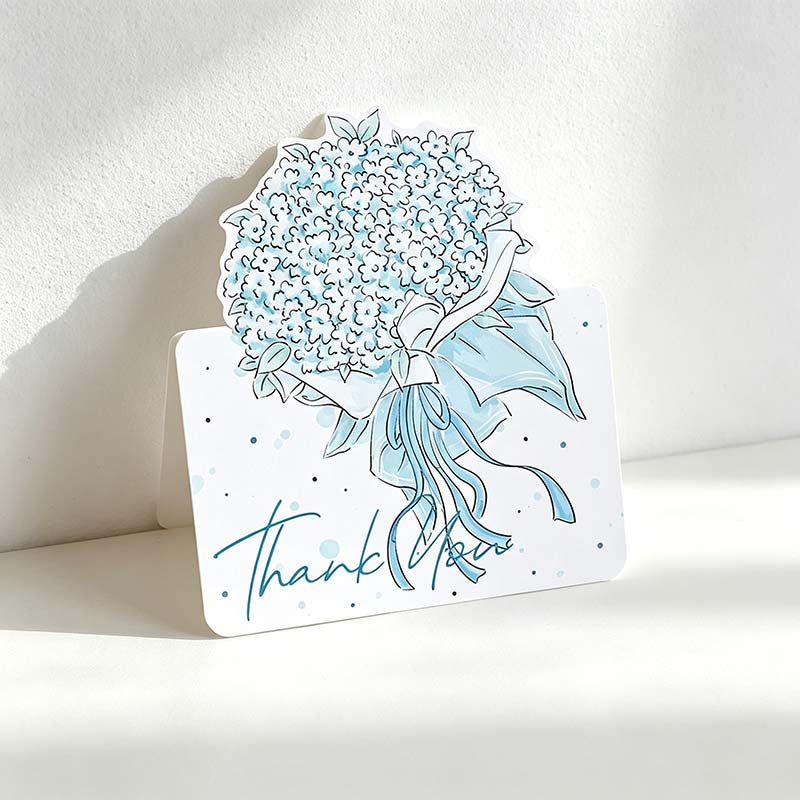 CouldNook Floral Thank You Card - Bouquet Artwork And Script Lettering