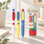 CouldNook Short Gel Pen - Color Blocks and Tomato Farm Motifs