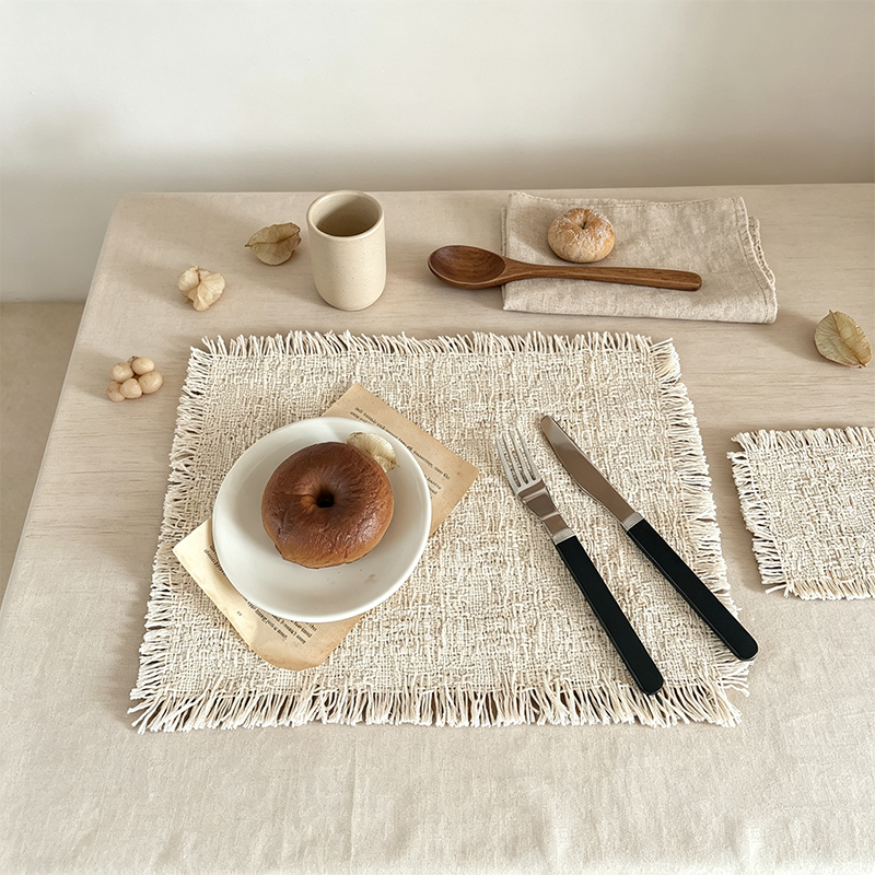 CouldNook Fringe Drink Coaster - Warm Table Accent