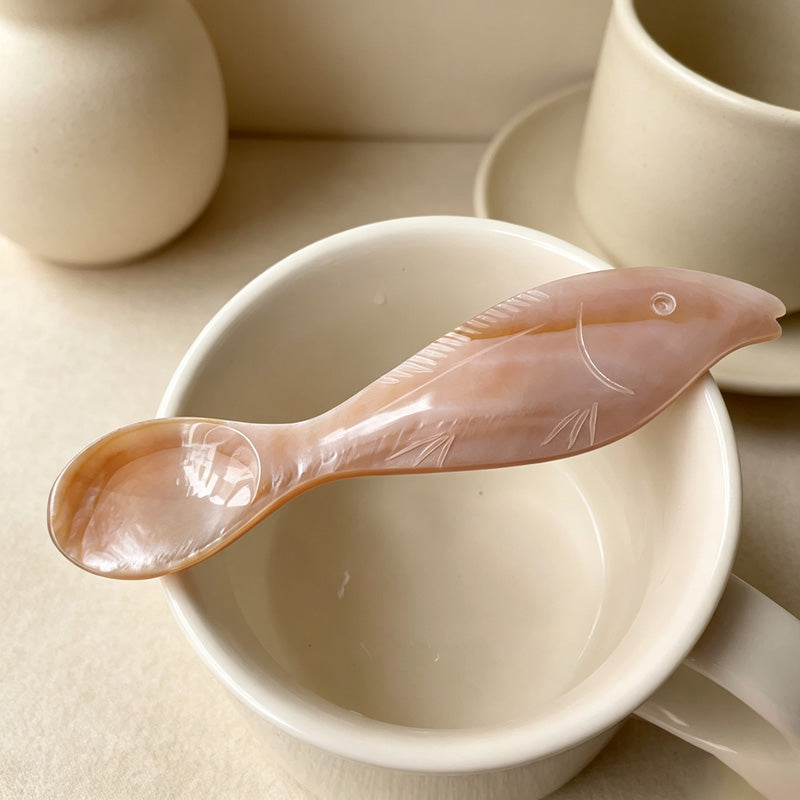 CouldNook Compact Shell Dessert Spoon - Fish Shaped Bowl