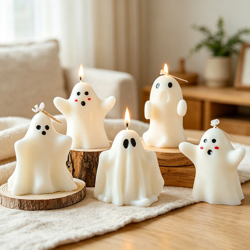 CouldNook Ghost‑Shaped Halloween Scented Candle‑Cute Spooky Table Decor
