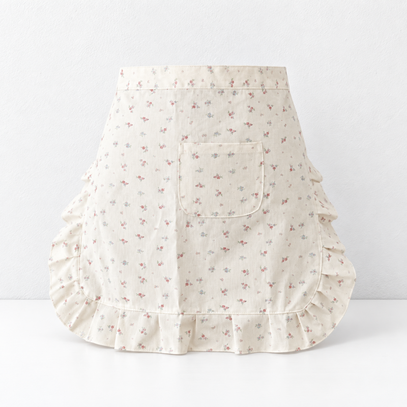 CouldNook Pocket Kitchen Apron - Ruffled Edge Detail Kitchen Wear