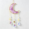 Amethyst Chip Moon Ornament