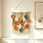CloudNook Leaf Macrame Wall Hanging‑Boho Woven Tapestry Decor