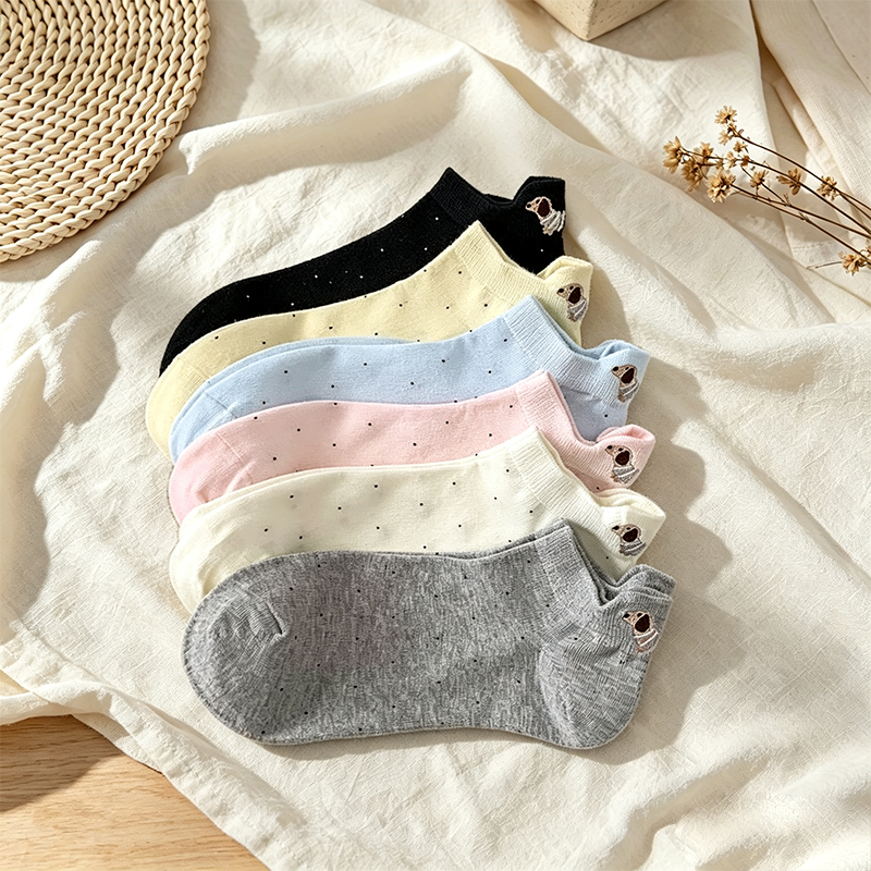 CouldNook Soft Bear Tab Ankle Socks - Everyday Footwear Accent