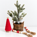 CouldNook Striped Mini Christmas Tree - Wrapped Cone Display