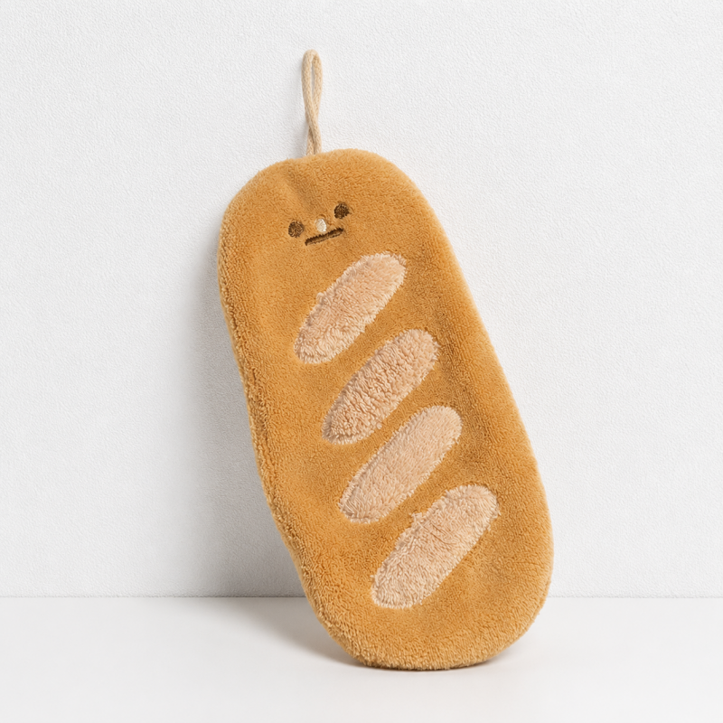 CouldNook Plush Hanging Hand Towel - Bakery Character Shapes