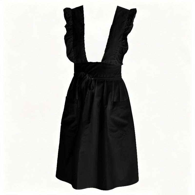 CouldNook Ruffle Strap Apron - Simple Full Kitchen Coverage