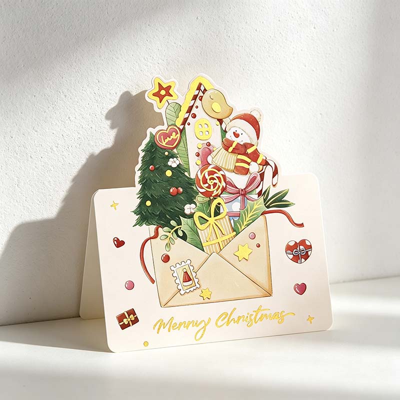 CouldNook Christmas Greeting Card - Shaped Holiday Scenes And Foil Accents