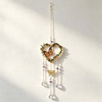 CouldNook Botanical Suncatcher - Butterfly Accents On Leaf Wrapped Frames