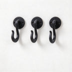 CouldNook Cast Iron Wall Hook - Curved Arm and Round Backplate