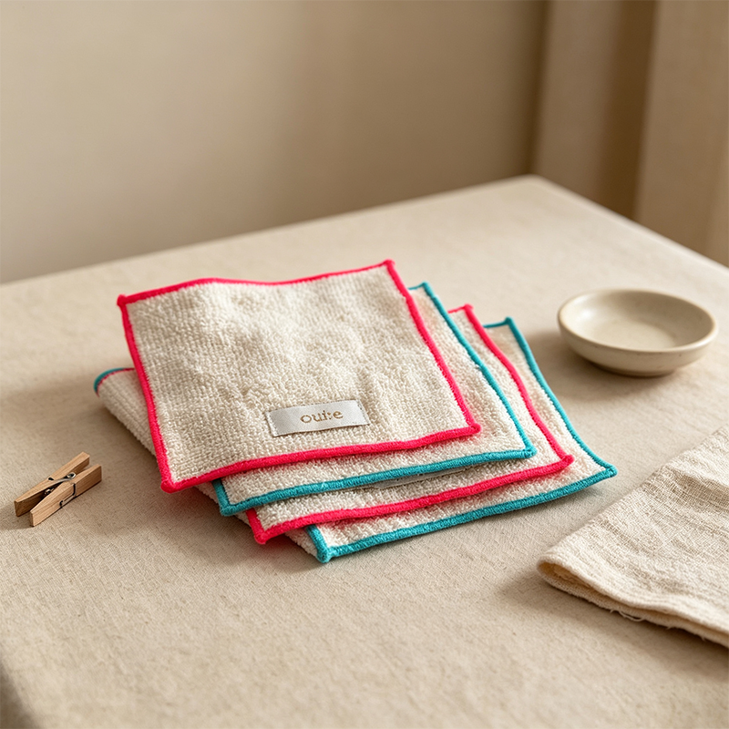 CouldNook Towel-Look Drink Coaster - Warm Table Accent