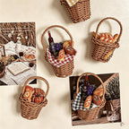 CouldNook Picnic Basket Fridge Magnet - Miniature Food and Checkered Details