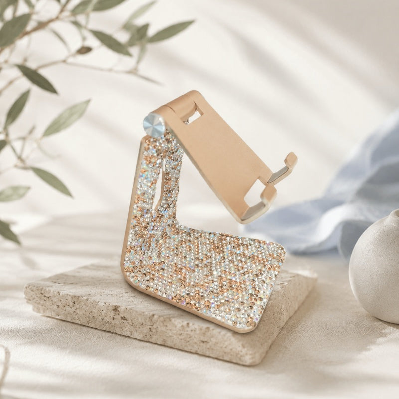 CouldNook Rhinestone Phone Stand - Folding Metal Holder
