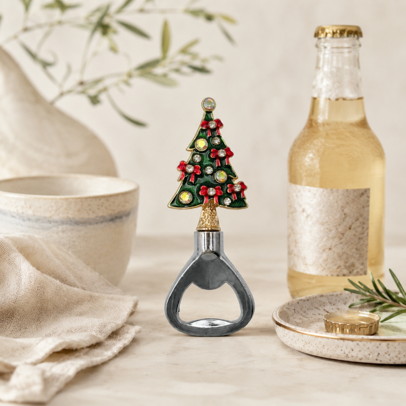CouldNook Christmas Tree Bottle Opener - Rhinestone Opener