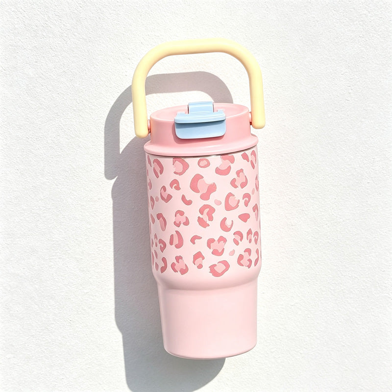 CouldNook Patterned Insulated Tumbler - Overhead Handle and Covered Lid