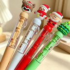 CouldNook Christmas Maze Ballpoint Pen - Clear Puzzle Barrel and Festive Topper