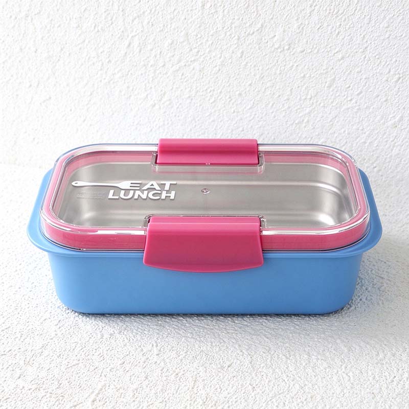 CouldNook Rectangular Lunch Box - Steel Insert and Contrasting Lid Clips