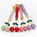 CouldNook Cherry Keychain - Twin Rhinestone Fruits and Coordinating Short Strap