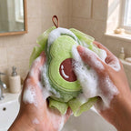 CouldNook Fruit Bath Pouf - Avocado and Watermelon Face Designs