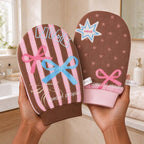CouldNook Bath Mitt - Star and Stripe Prints plus Bow Details