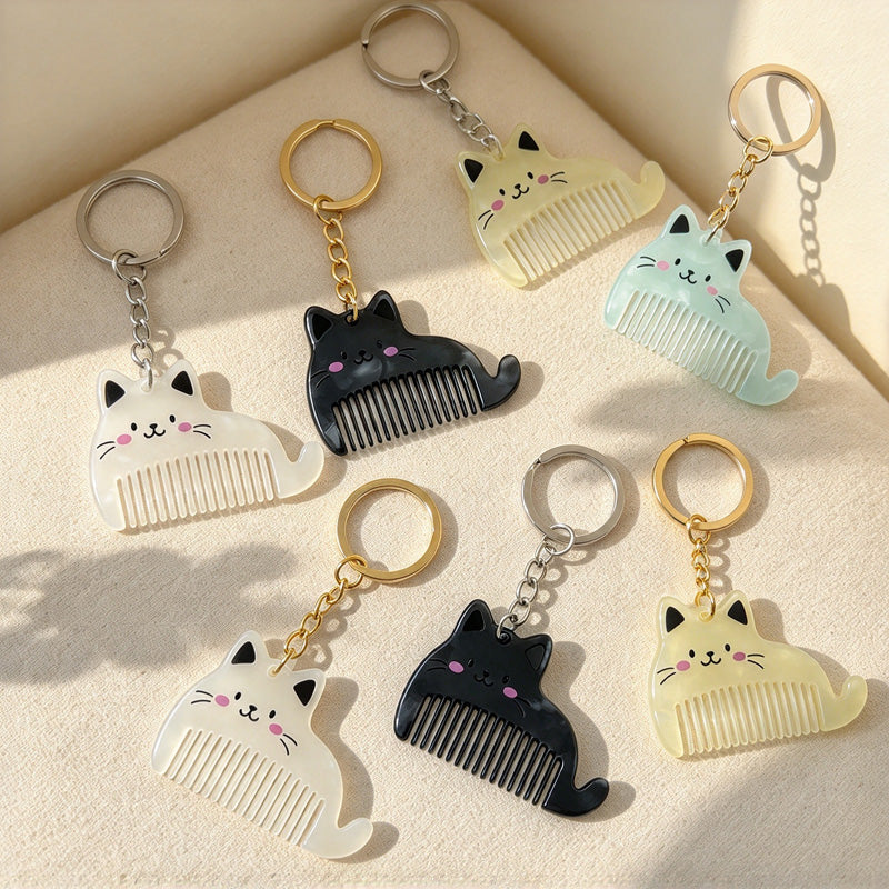 CouldNook Cat Comb Keychain - Whiskers and Tail