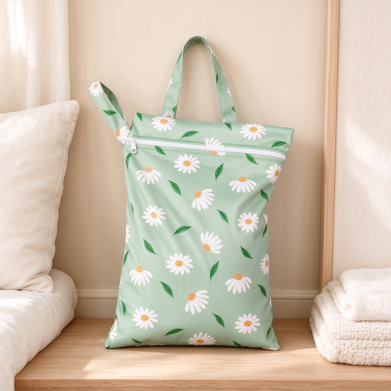 Stroller Diaper Wet Bag with Snap Hanging Strap