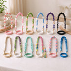 Water Bottle Carry Strap with Beads or Woven Flowers