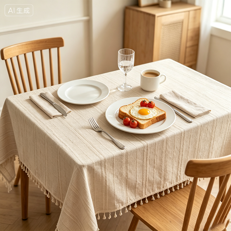 CouldNook Lace Edge Tablecloth - Warm Dining Accent
