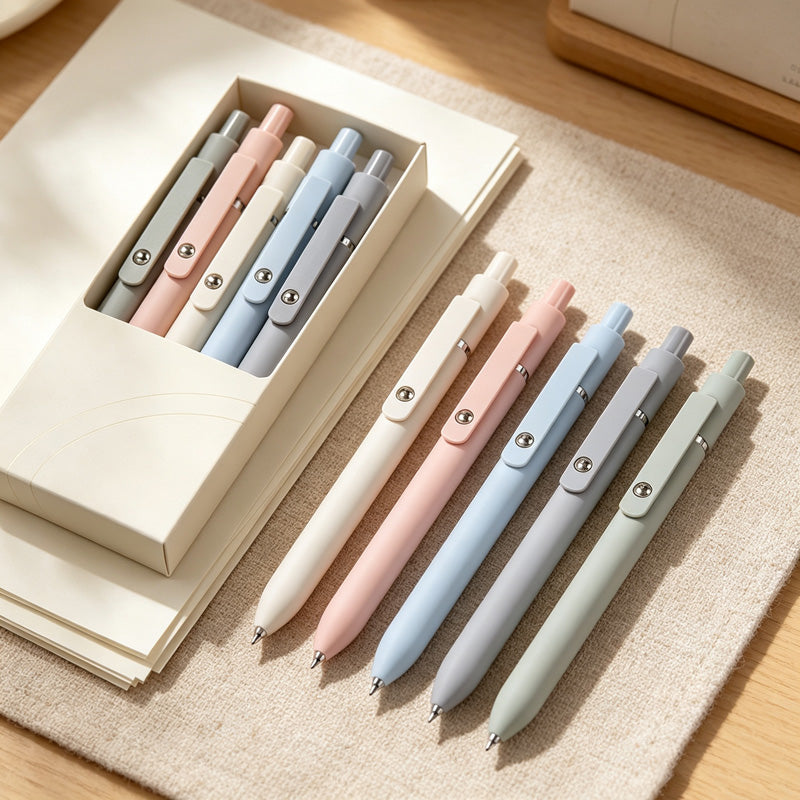 CouldNook Retractable Gel Pen 5PCS Set - Coordinated Writing Colors