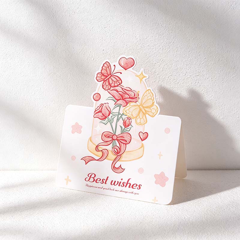 CouldNook Floral Greeting Card - Pastel Bouquets Wreaths And Ribbon Illustrations