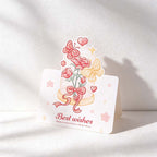 CouldNook Floral Greeting Card - Pastel Bouquets Wreaths And Ribbon Illustrations