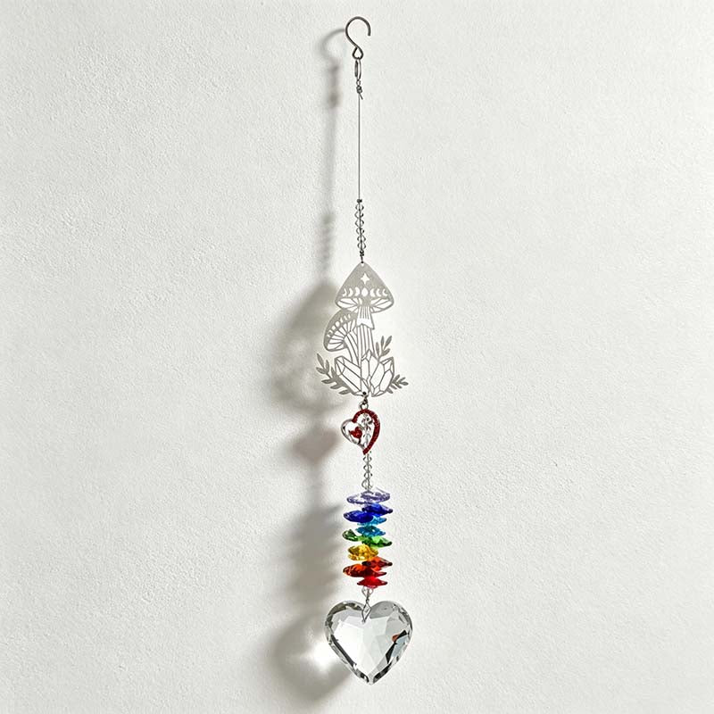 CouldNook Heart Suncatcher - Reindeer Mushroom Or Tree Upper Motifs