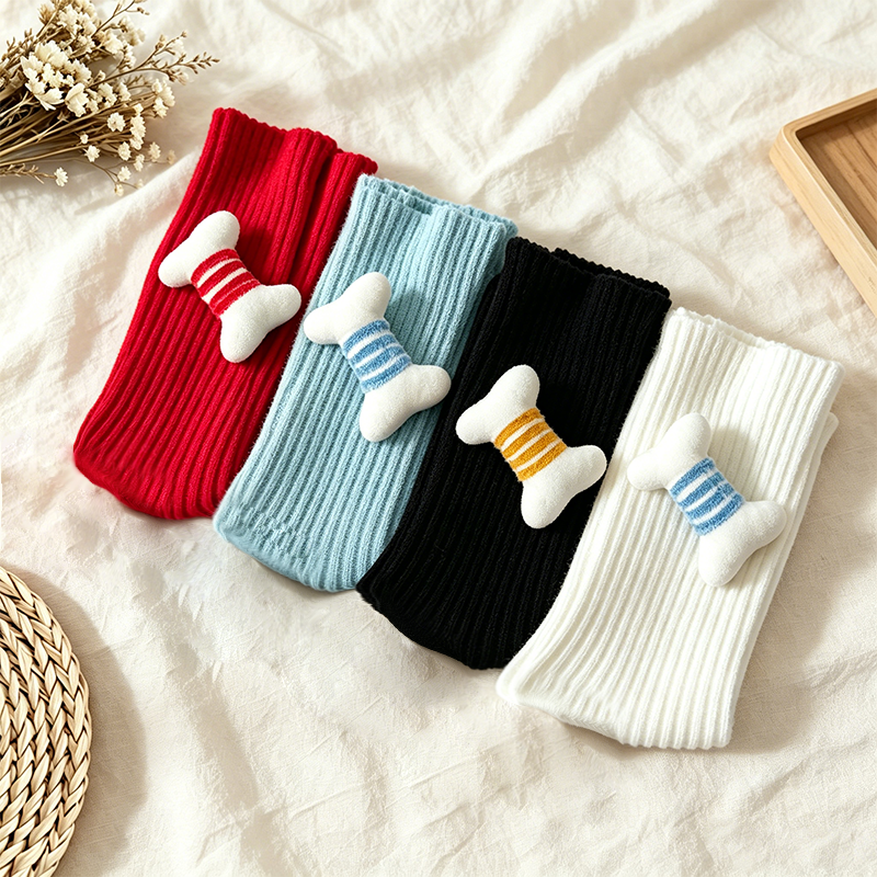 CouldNook Bow Pom Slouch Socks - Playful Sneaker Accent
