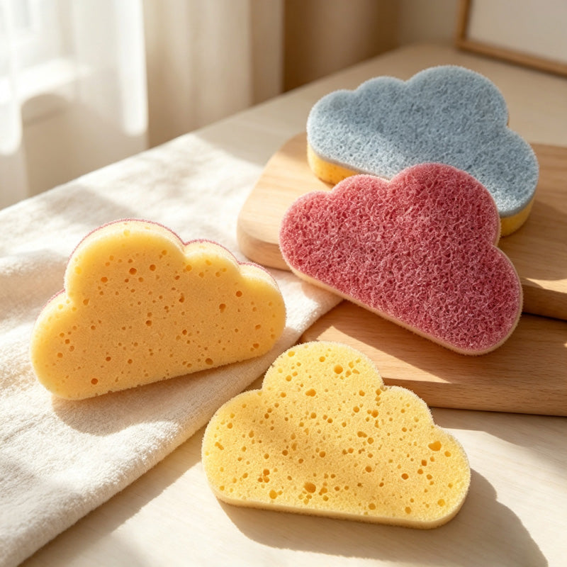 CloudNook Cloud‑Shaped Dish Sponge‑Cute Kitchen Cleaning Scrubber