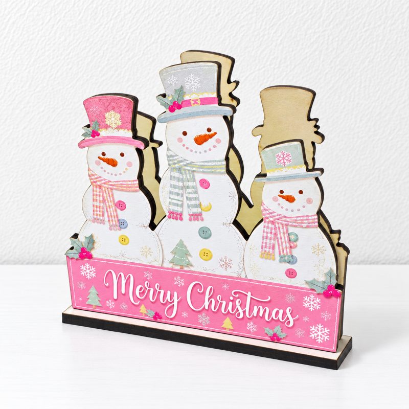CouldNook Christmas Napkin Holder - Wooden Base And Festive Cutout Sides