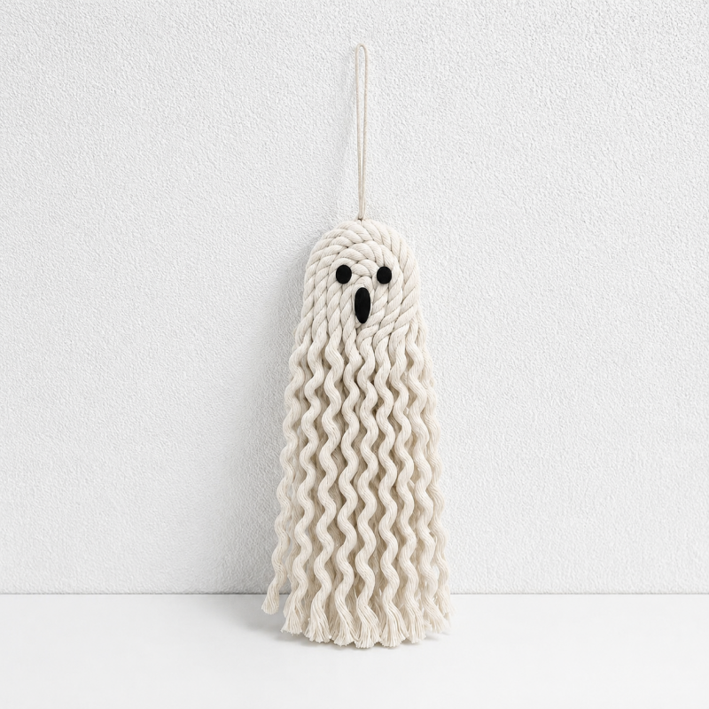 CouldNook Halloween Cotton Rope Wall Hanging - Fringed Character Designs