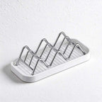 CouldNook Wave Soap Rack - Open Zigzag Frame and Optional Drip Tray