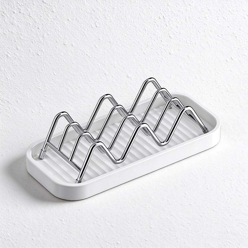 CouldNook Wave Soap Rack - Open Zigzag Frame and Optional Drip Tray