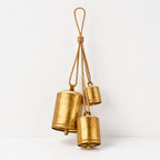 CouldNook Cup Bell Hanging Cluster - Gold Tone Corded Ornament