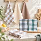 Cotton Waffle Dishcloth Set with Coordinated Patterns