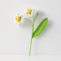 CouldNook Yarn Daffodil Stem - Three Bloom Floral Branch