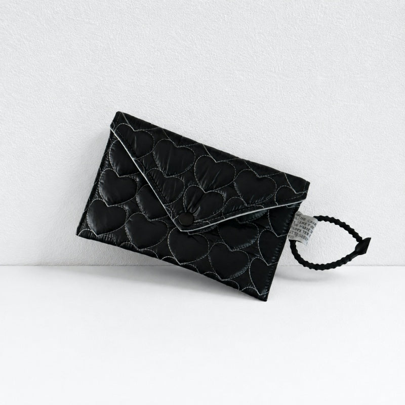 CouldNook Quilted Heart Envelope Organizer Pouch - Snap Closure