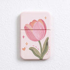 CouldNook Tulip Folding Mirror - Floral Cover And Rounded Rectangular Face