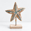 CouldNook Coastal Tabletop Ornament - Sea Motif and Raised Base