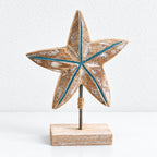 CouldNook Coastal Tabletop Ornament - Sea Motif and Raised Base